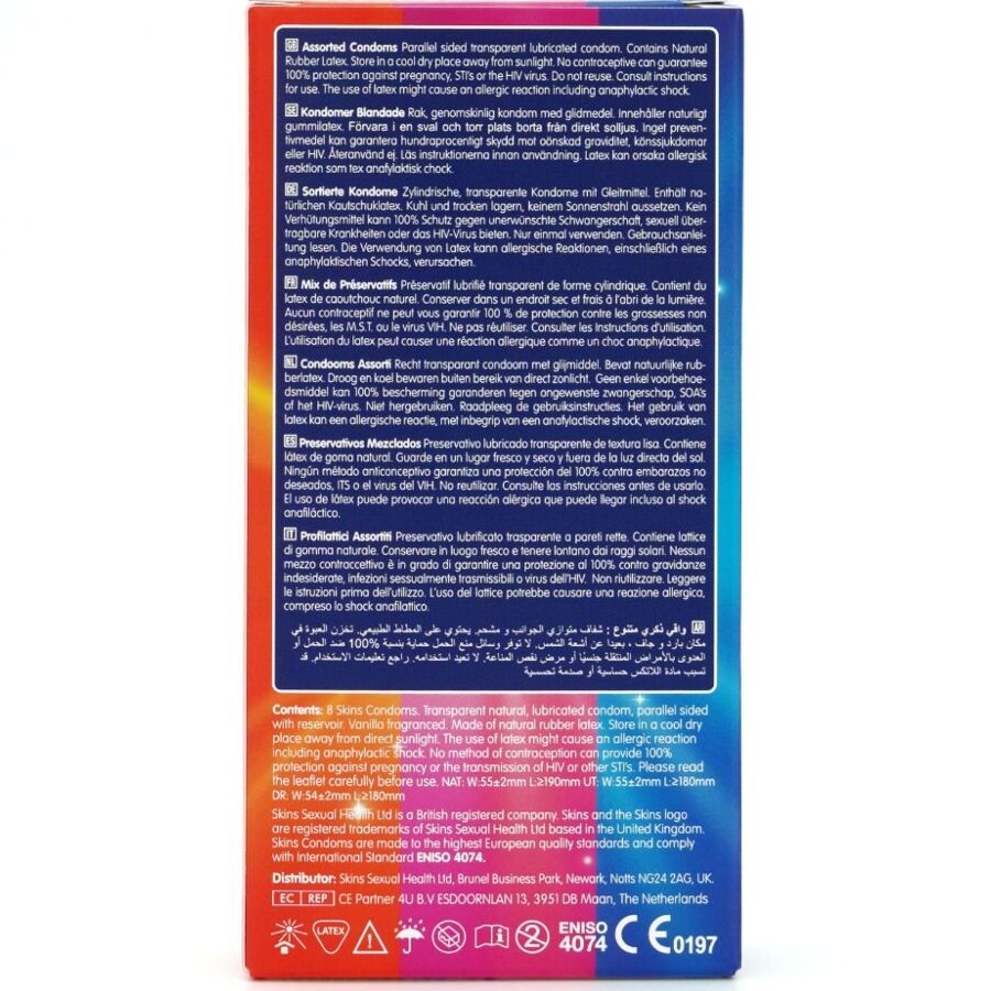 SKINS - VERPAKKING MET ASSORTI PREMIUM CONDOMS 8