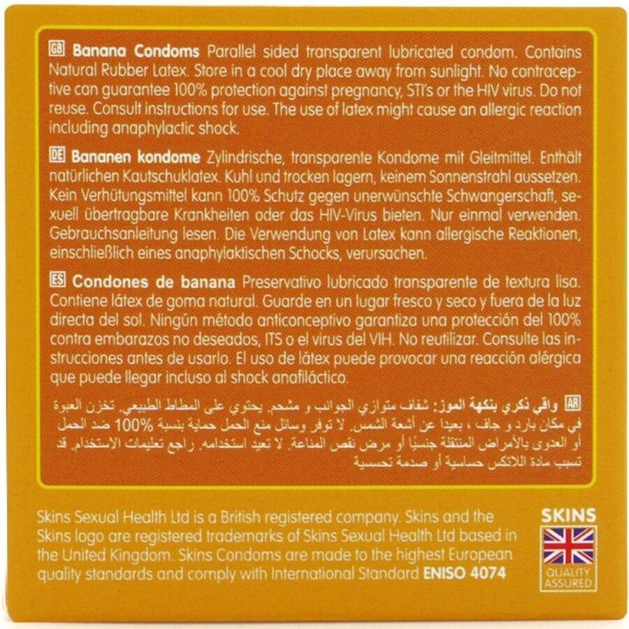SKINS - BANAAN PREMIUM CONDOMS PAK 4
