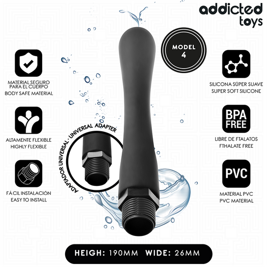 ADDICTED TOYS - ANAALE REINIGER MET UNIVERSELE ADAPTER MODEL 4