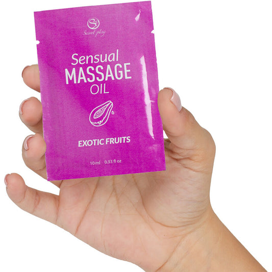 SECRETPLAY - EXOTISCHE VRUCHTEN MASSAGEOLIE EENMALIG GEBRUIK 10 ML