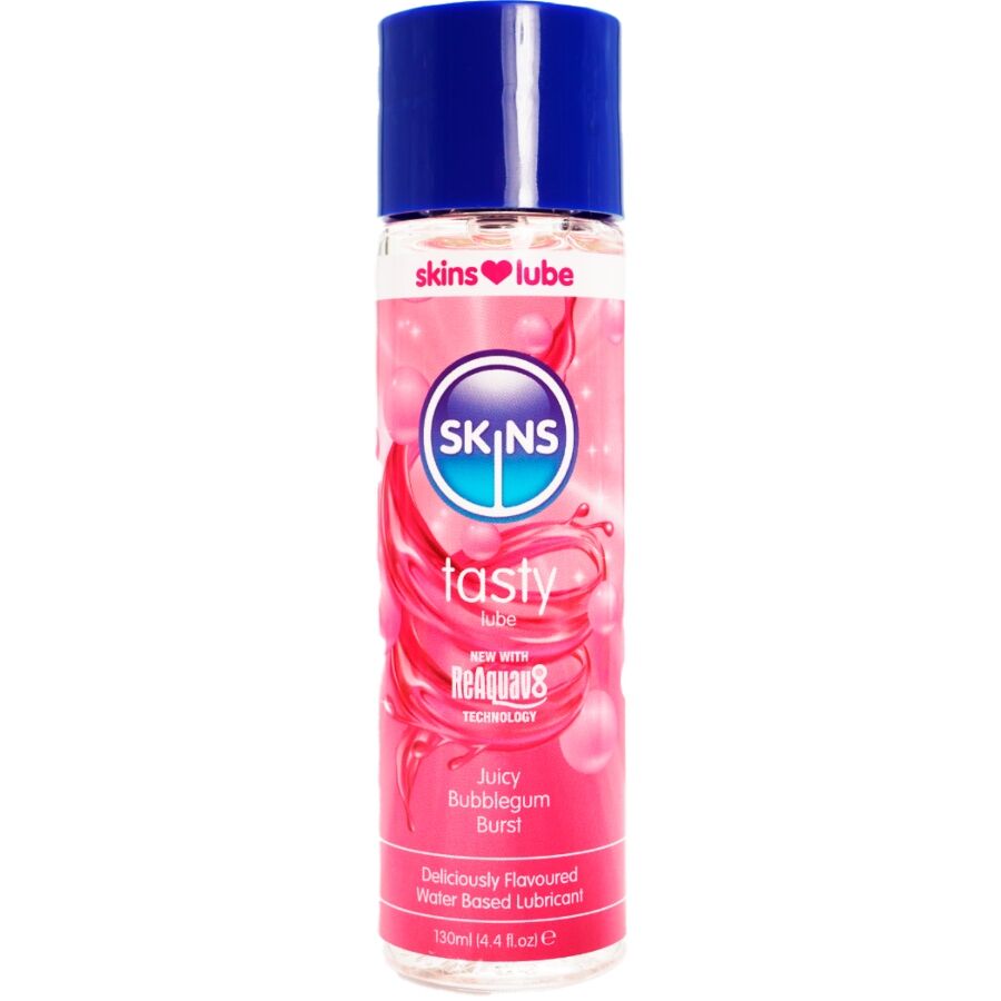 SKINS - SMAKELIJK GLIJMIDDEL OP WATERBASIS BUBBELGUM 130 ML