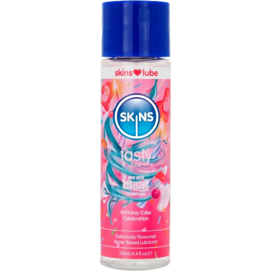 SKINS - SMAAKVOL WATERGEDRAGEN GLIJMIDDEL BIRTHDAY CAKE 130 ML