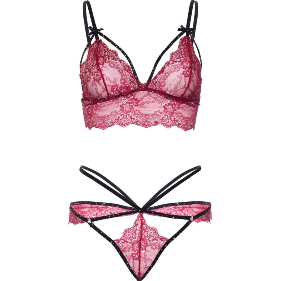 LEG AVENUE - 81623 BH + STRING SET BORDEAUX MAAT S