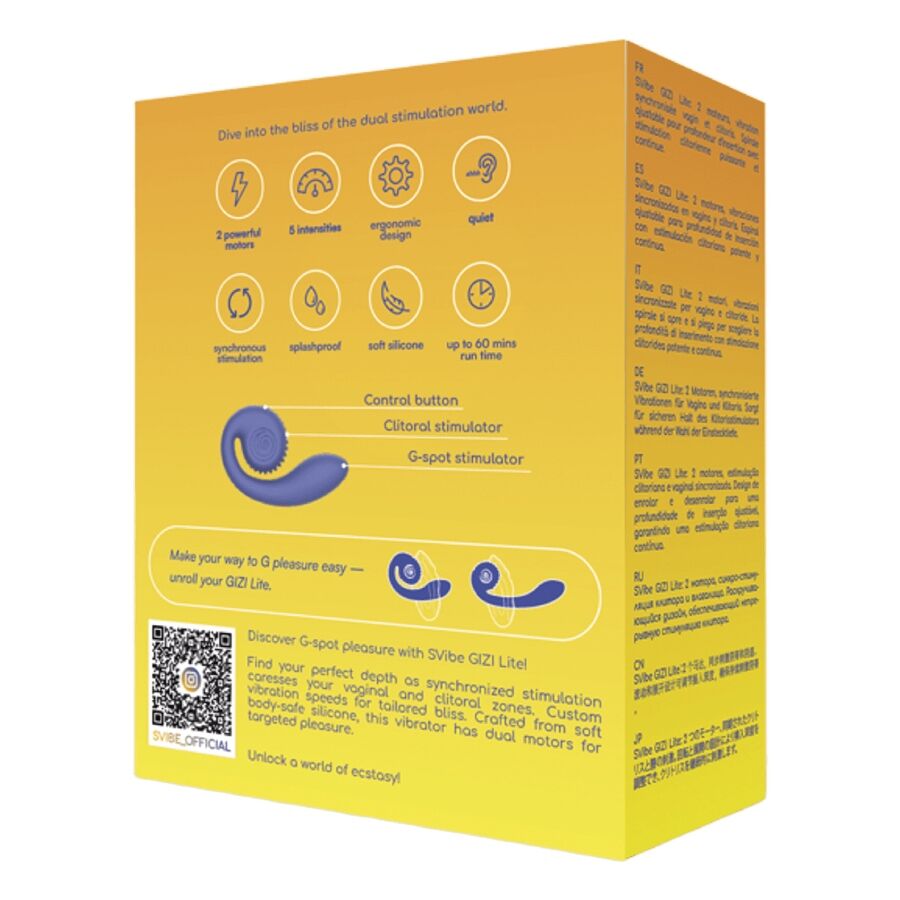 SNAIL VIBE - GIZI LITE DUBBELE G-PLEK & CLITORALE PAARSE VIBRATOR