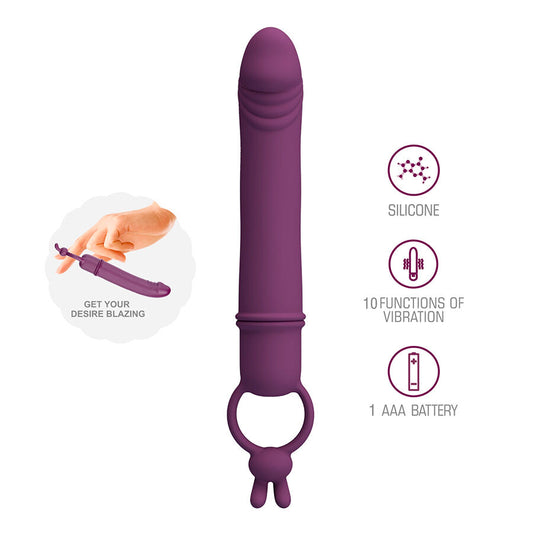 PRETTY LOVE - CORA VIBRATOR PENISVORM MET WEERSTANDSRING