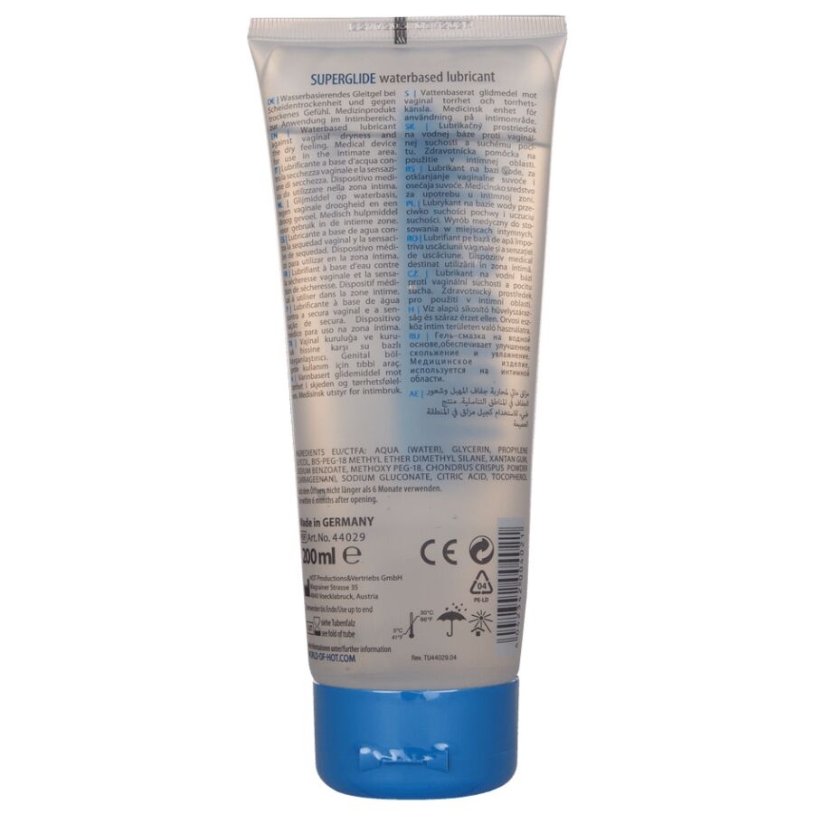 HOT - SUPERGLIDE LIQUID PLEASURE GLIJMIDDEL OP WATERBASIS 200 ML