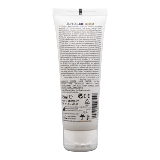 HETE - SUPERGLIDE EETBAAR GLIJMIDDEL OP WATERBASIS KOKOSNOOT 75 ML