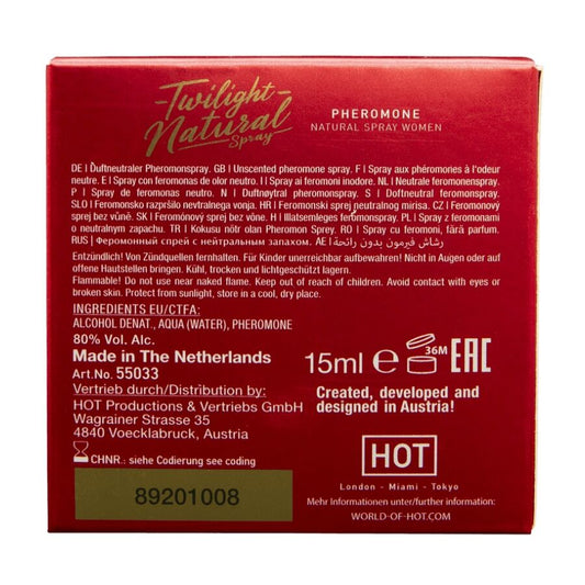 HOT - TWILIGHT FEROMONE NATUURLIJKE VROUWEN 15 ML