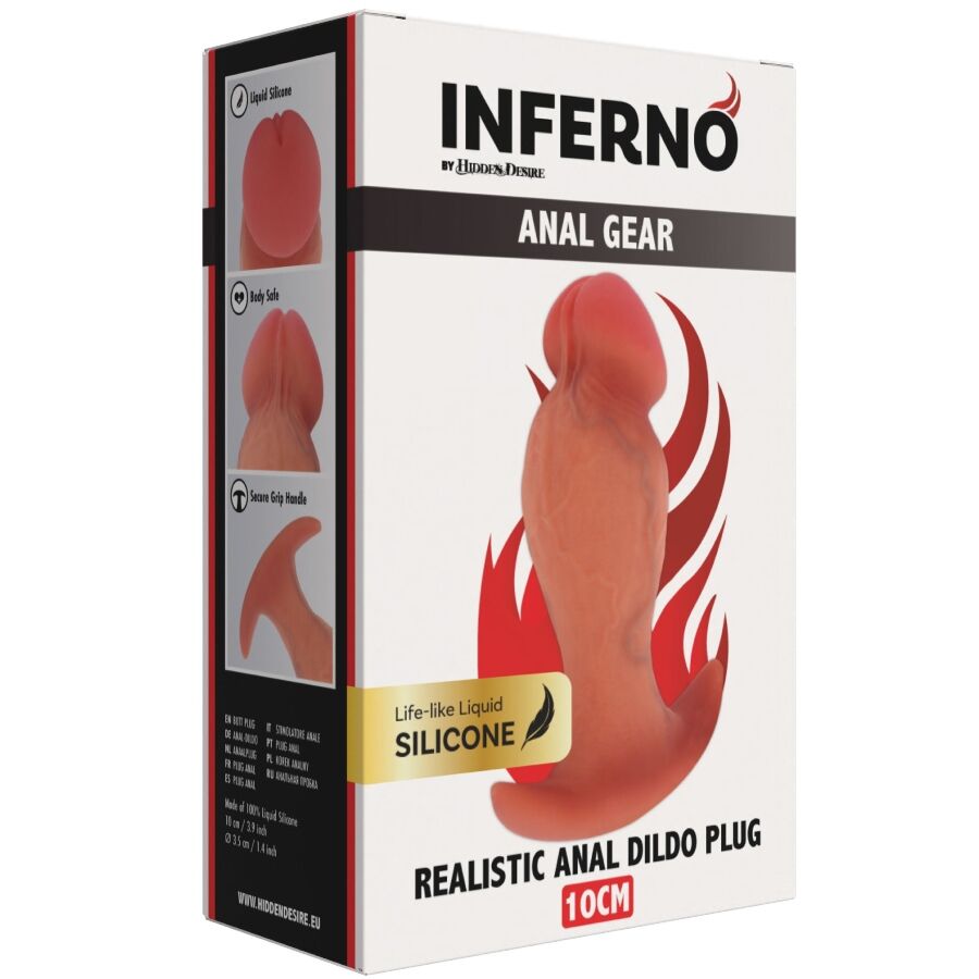 VERBORGEN VERLANGEN - INFERNO REALISTISCHE BUTTPLUG 10 CM