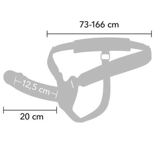 VERBORGEN VERLANGEN - INFERNO VIBRERENDE PENISHULZEN STRAP-ON 20 CM