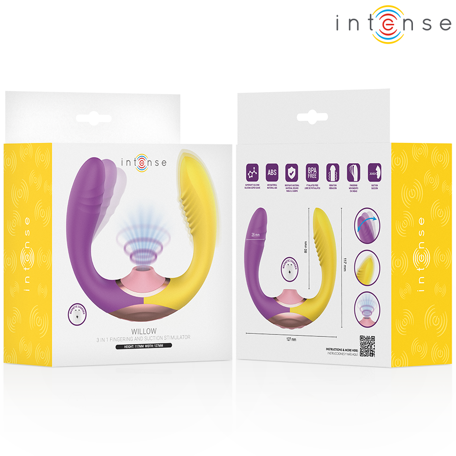 INTENSE - WILLOW 3-IN-1 STIMULATOR MET ZUIG- EN TRILLINGSFUNCTIE
