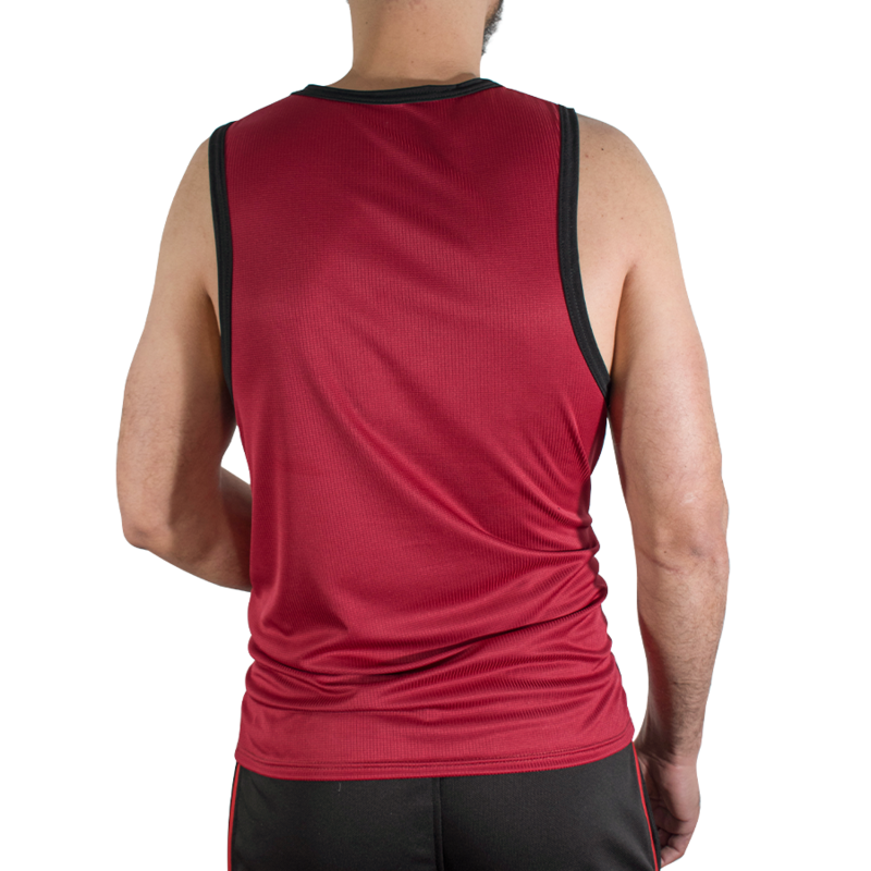 MACHO - CMV003 MAROON GYM T-SHIRT L/XL