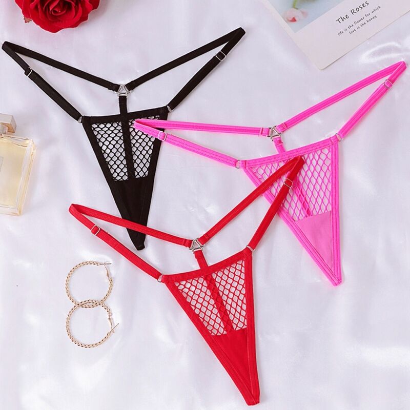 CHILIROSE - CR 4856 MICRO THONG MESH RED L/XL