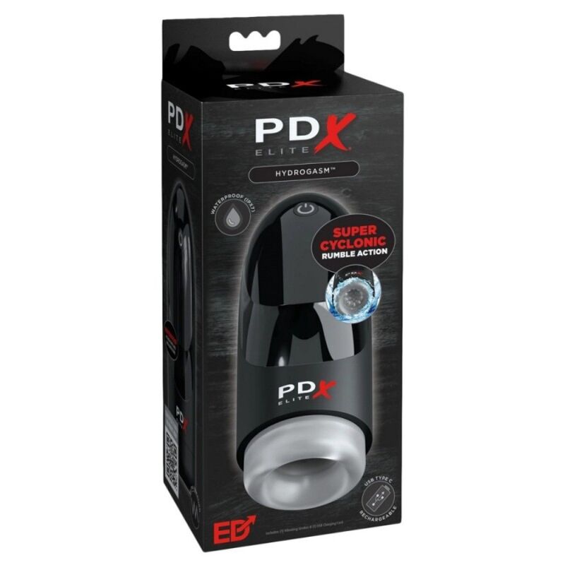 PDX ELITE - HYDROGASM CYCLONIC VIBRERENDE MASTURBATOR 20 CM