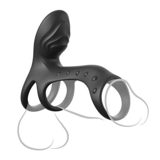 FANTASY C-RINGZ - ULTIMATE COUPLES CAGE PRO VIBRERENDE PENISRING 19,5 CM