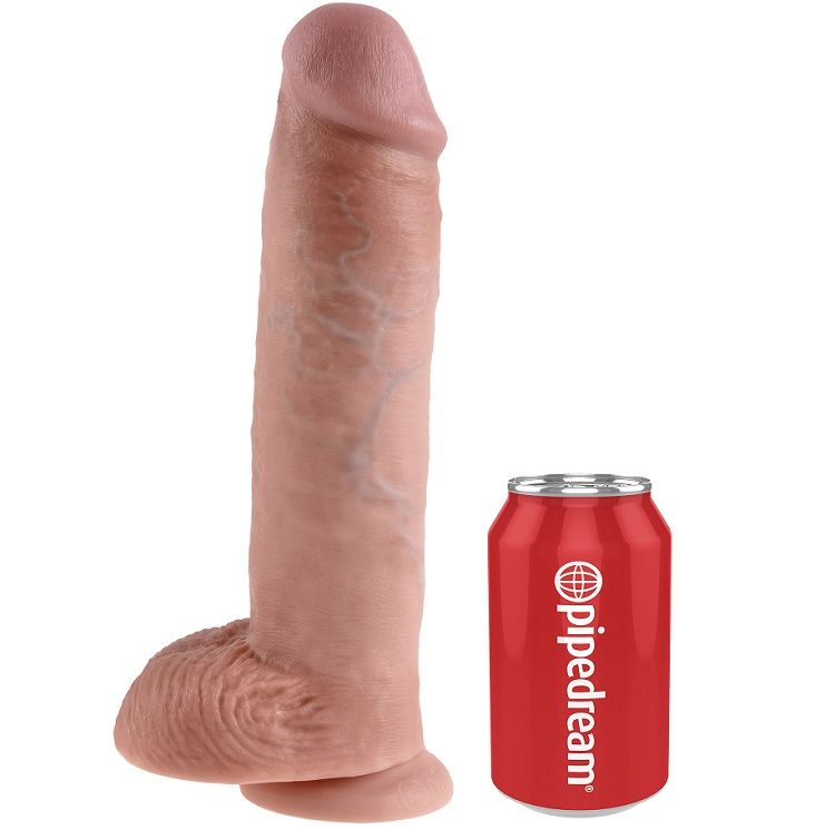 KING COCK - 11 DILDO FLESH MET BALLEN 28 CM