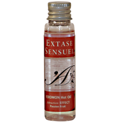 EXTASE SENSUAL - VERWARMENDE MASSAGEOLIE MET PASSIEVRUCHT FEROMONEN REISFORMAAT 35 ML