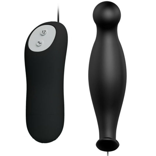 PRETTY LOVE - SILICONEN ANALE PLUG 12 TRILLINGSSTANDEN ZWART