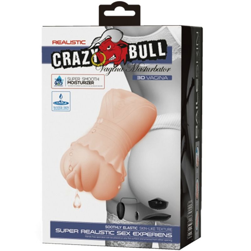 CRAZY BULL - WATERHUID VAGINA MASTURBATOR MET TRILLENDE KOGELS