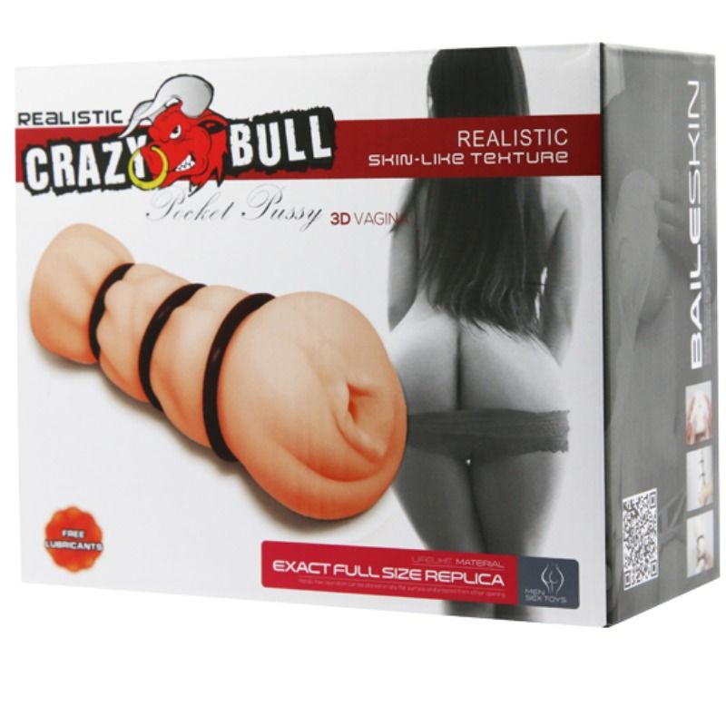 CRAZY BULL - VAGINA MASTEURBATOR MET RINGEN