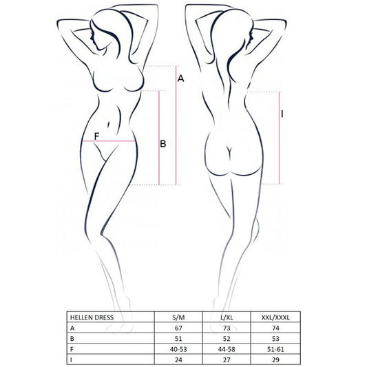 PASSION - VROUW HELLEN JURK EN TANGA MAAT S/M