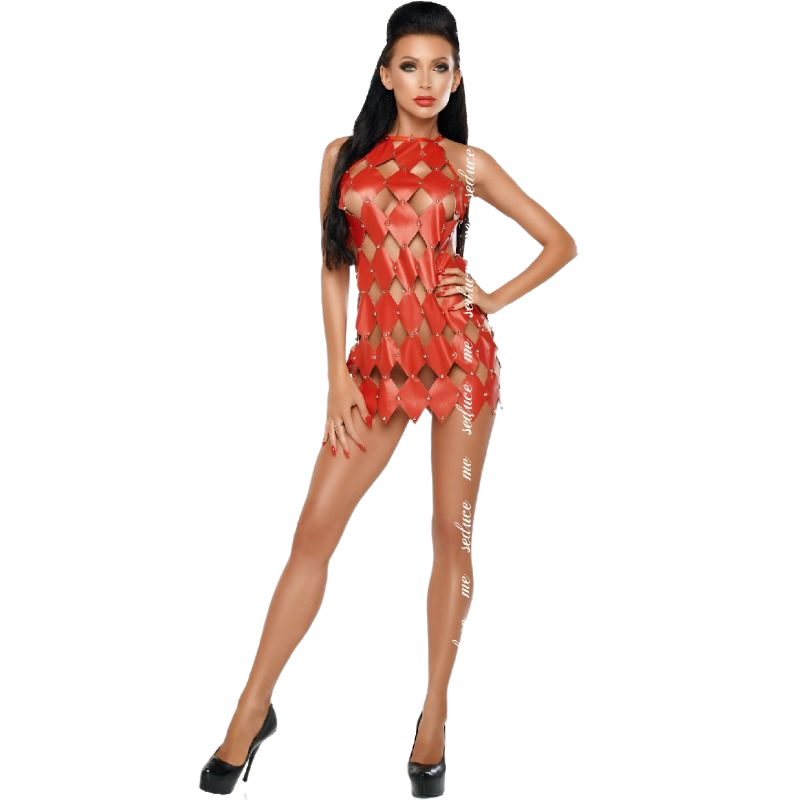 ME-SEDUCE - GWEN JURK OPEN RUG ROOD S/M