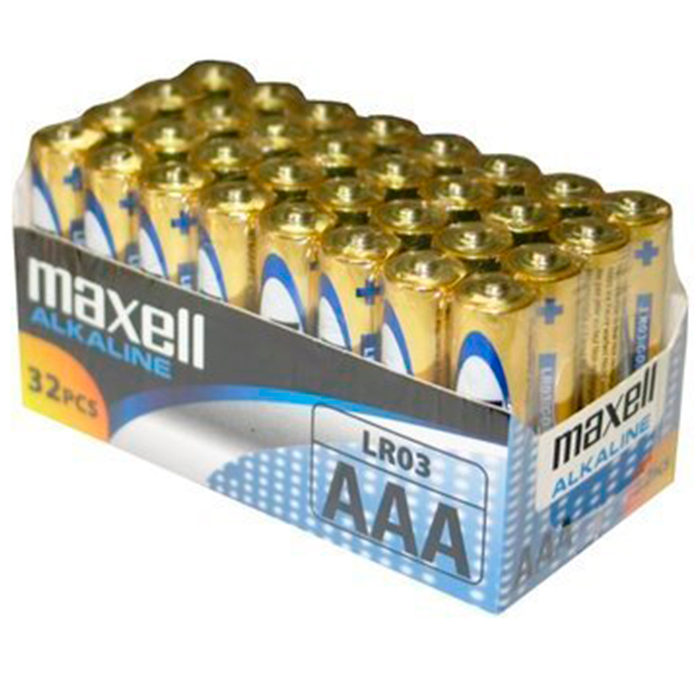 MAXELL - BATTERIJ AAA LR03 VERPAKKING*32 STUKS