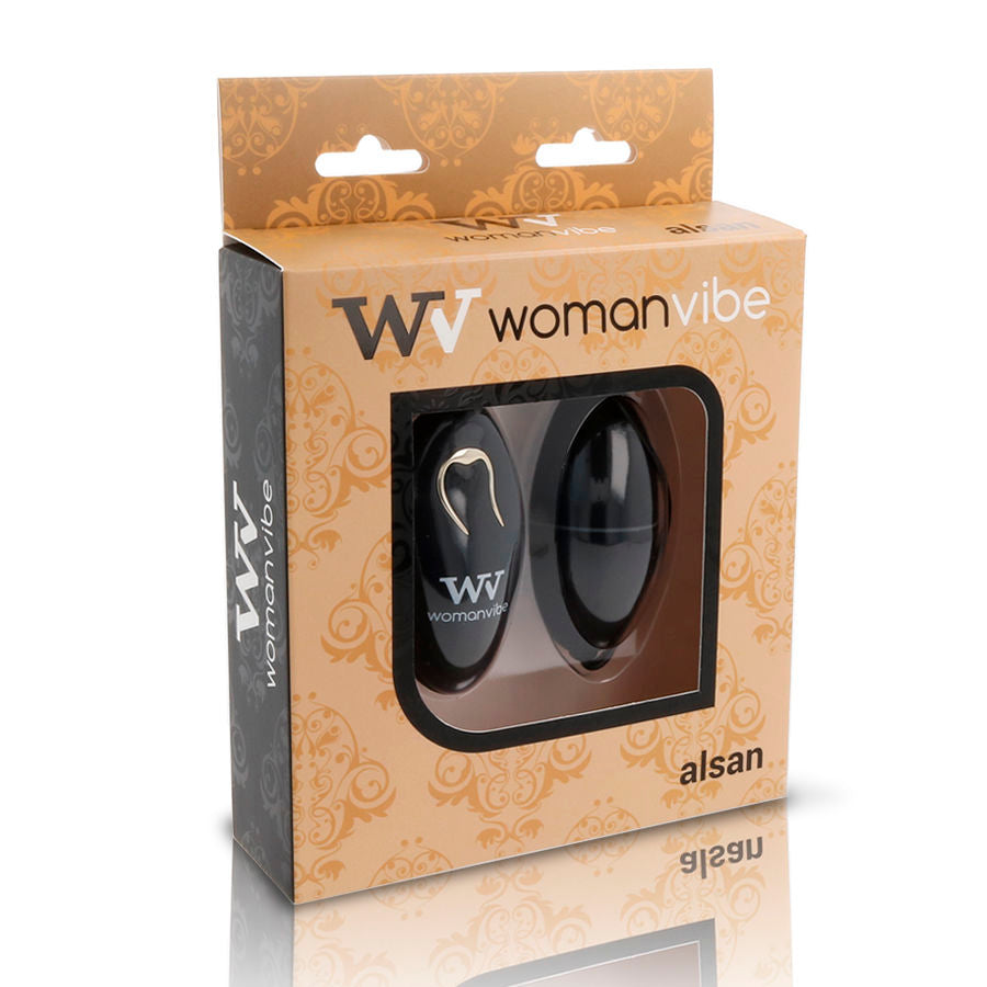 WOMANVIBE - ALSAN EGG AFSTANDSBEDIENING ZWART SILICONE ZWART