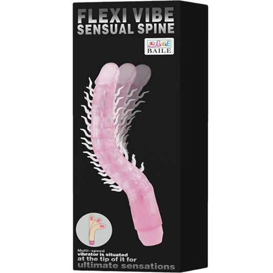 BAILE - FLEXI VIBE SENSUAL SPINE BUIGBARE VIBRERENDE DILDO LILA 23,5 CM