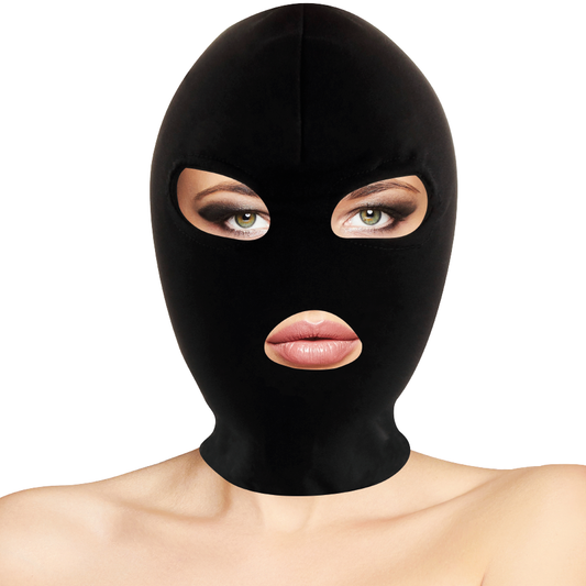 DUISTERNIS - BDSM ONDERWERPINGS MASKER MOND EN OGEN ZWART