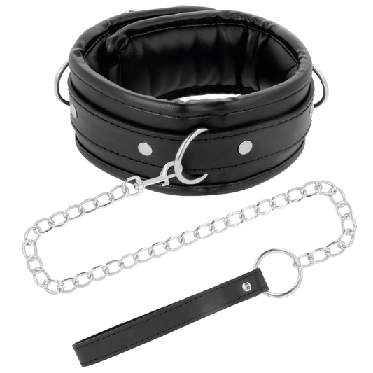 DARKNESS - ZACHTE LEREN KETTING MET KETTING
