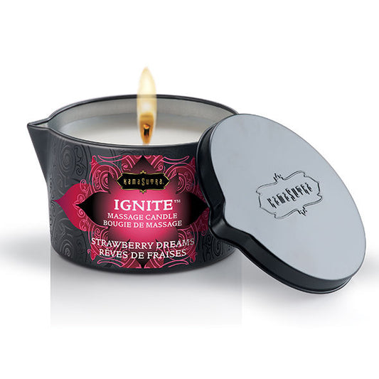 KAMASUTRA - STRAWBERRY DREAMS MASSAGEKAARS 170 GR