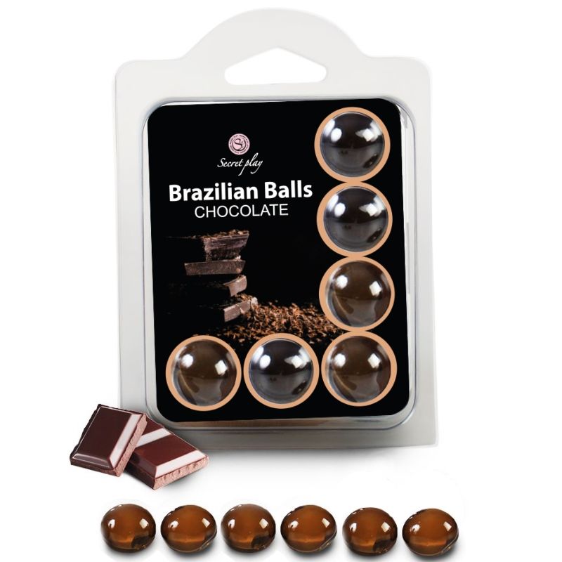 SECRETPLAY - SET 6 BRAZILIAANSE BALLEN CHOCOLADE