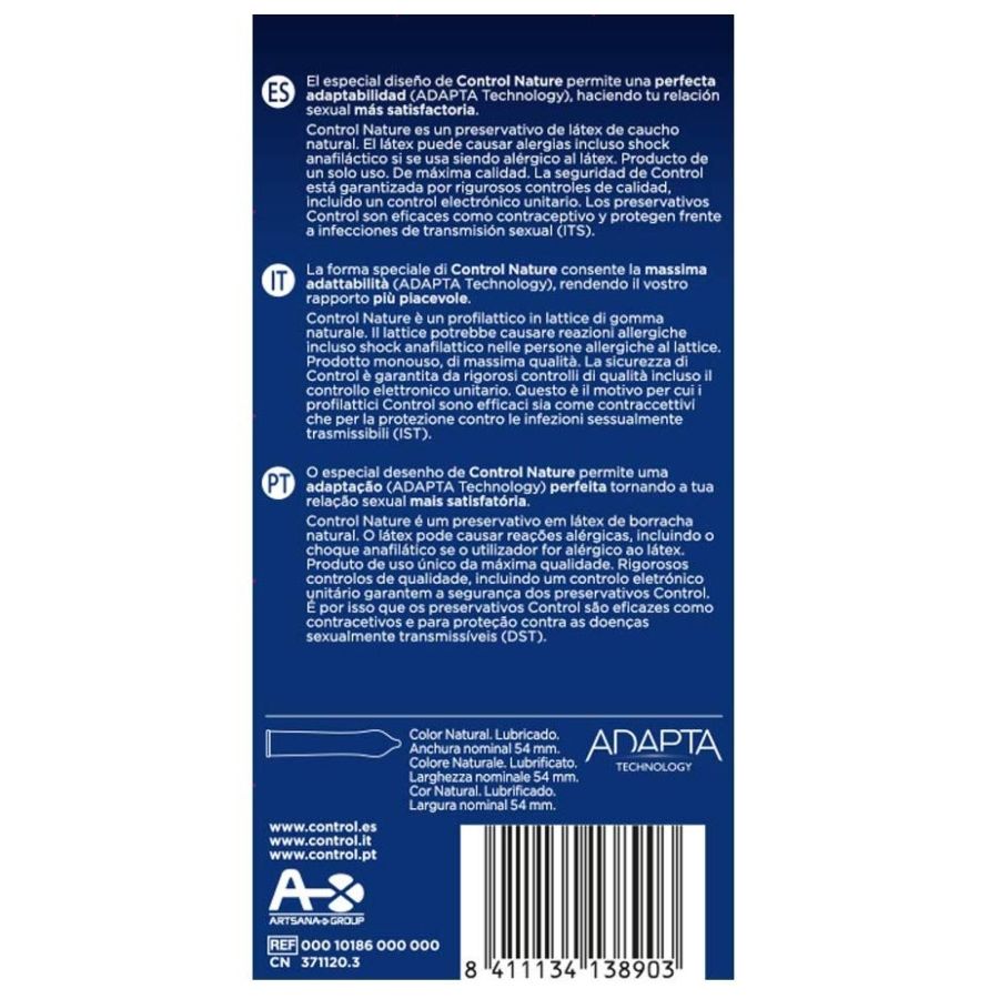 CONTROL - ADAPTA NATURE CONDOMS 12 STUKS