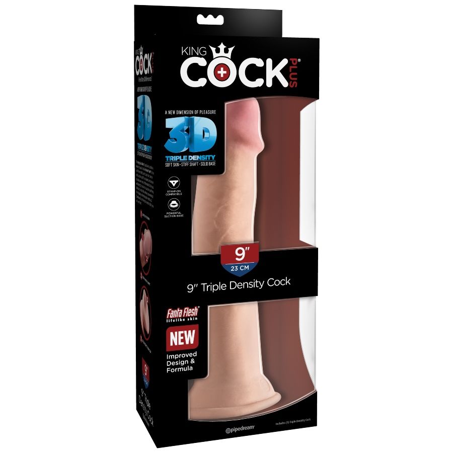 KING COCK - DILDO MET DRIEVOUDIGE DICHTHEID 23 CM
