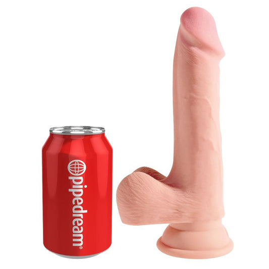 KING COCK - DRIEVOUDIGE DICHTHEID DILDO 19 CM