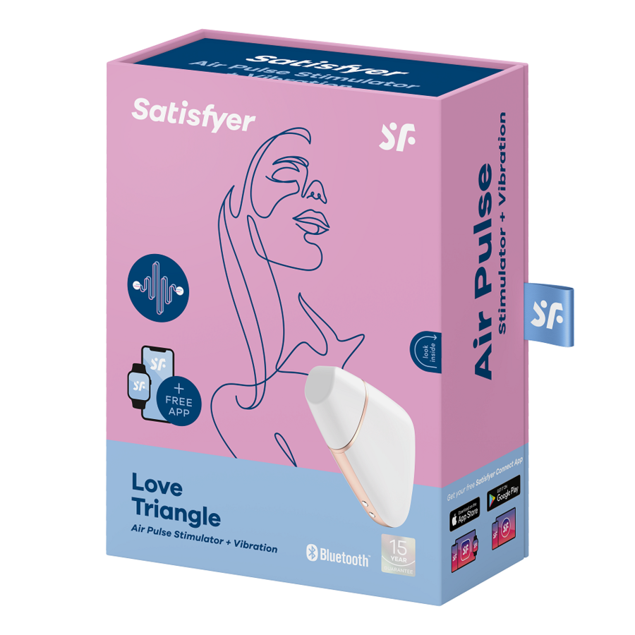 SATISFYER - LOVE TRIANGLE STIMULATOR EN VIBRATOR WIT