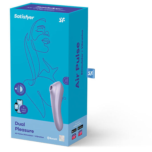 SATISFYER - DUAL PLEASURE LUCHTDRUKVIBRATOR MAUVE