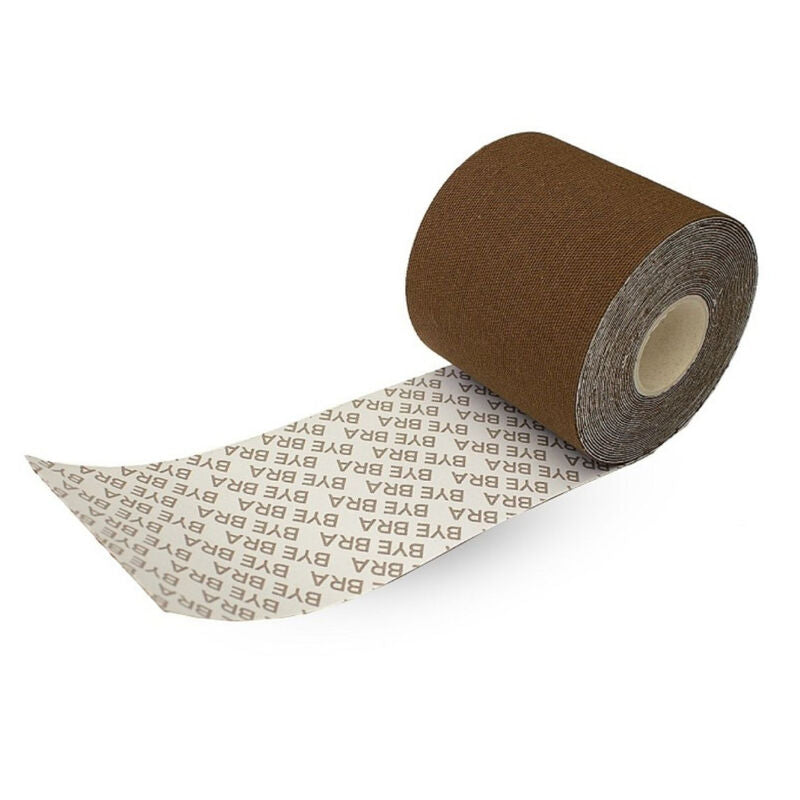 BYE-BRA - BODYTAPE 5 M X 6,5 CM + 3 PAAR NIPPLE COVERS BRUIN