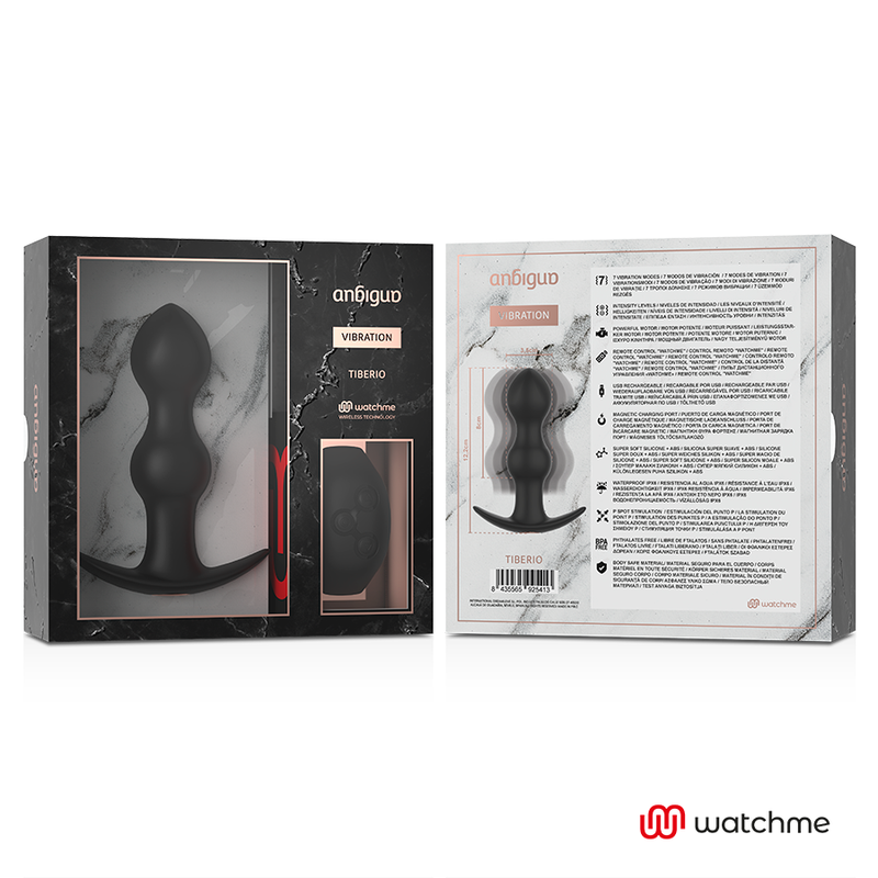 ANBIGUO - WATCHME AFSTANDSBEDIENING ANALE VIBRATOR TIBERIO