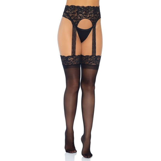 LEG AVENUE - OPAQUE JARRETELKOUS ONE SIZE