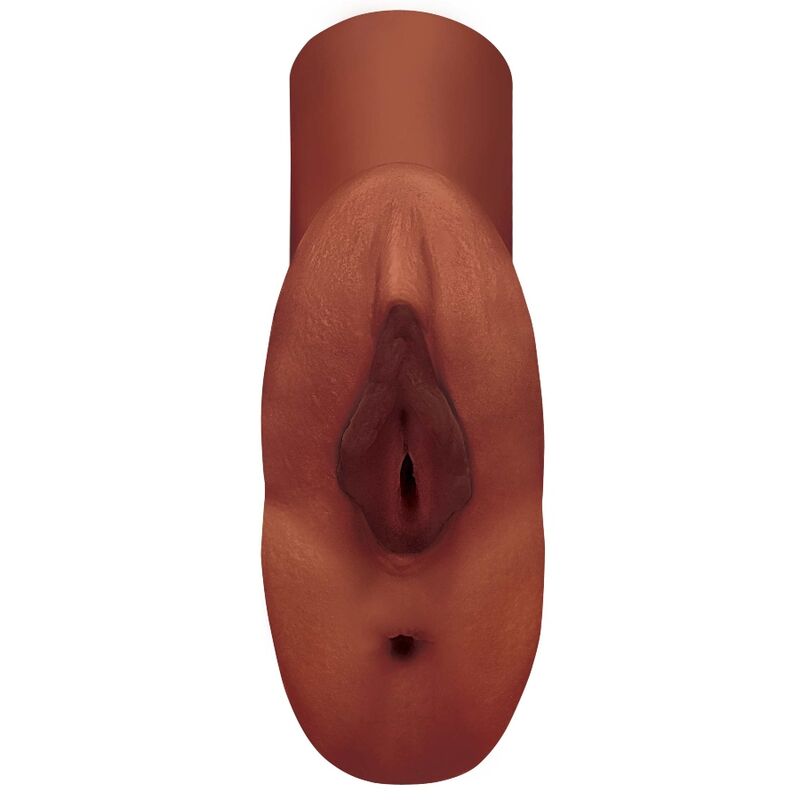 PDX PLUS - PERFECTE VAGINA DUBBELE STROKER VAGINA EN ANUS MASTURBATOR BRUIN