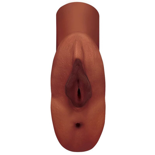 PDX PLUS - PERFECTE VAGINA DUBBELE STROKER VAGINA EN ANUS MASTURBATOR BRUIN