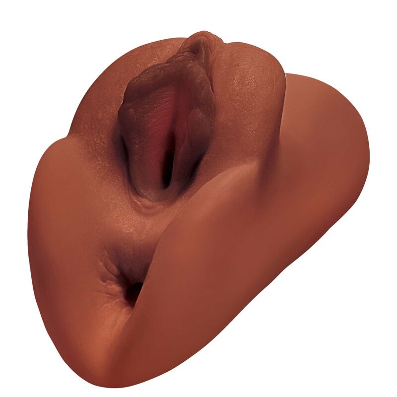 PDX PLUS - PERFECTE VAGINA DUBBELE STROKER VAGINA EN ANUS MASTURBATOR BRUIN