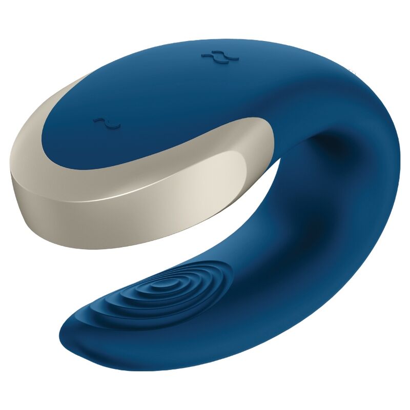 SATISFYER - DOUBLE LOVE LUXURY PARTNER VIBRATOR BLAUW