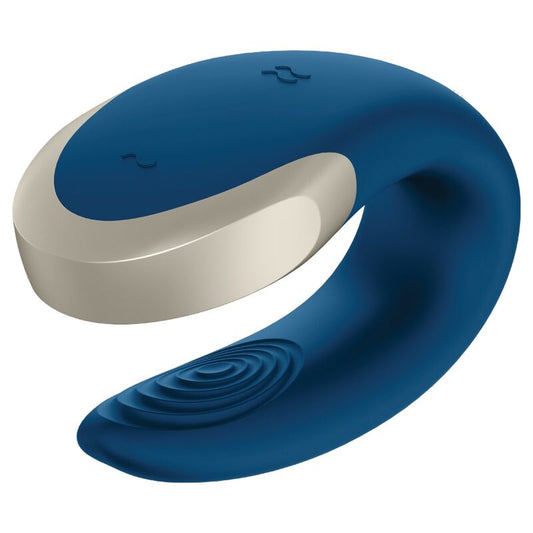 SATISFYER - DOUBLE LOVE LUXURY PARTNER VIBRATOR BLAUW