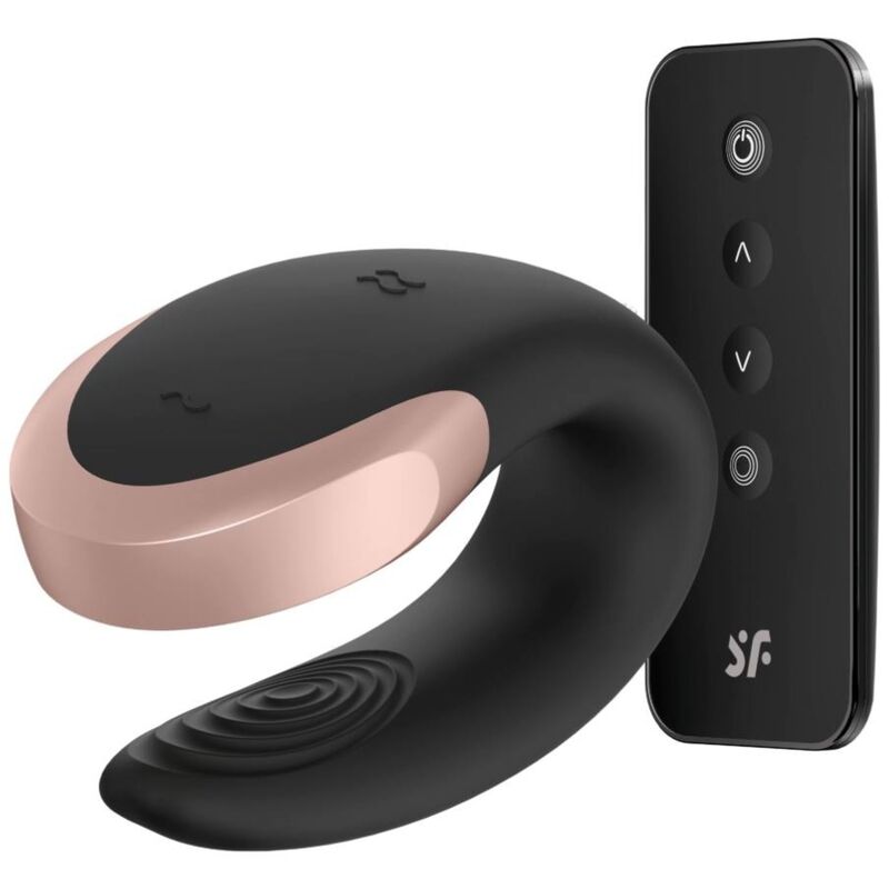 SATISFYER - DOUBLE LOVE LUXURY PARTNER VIBRATOR ZWART