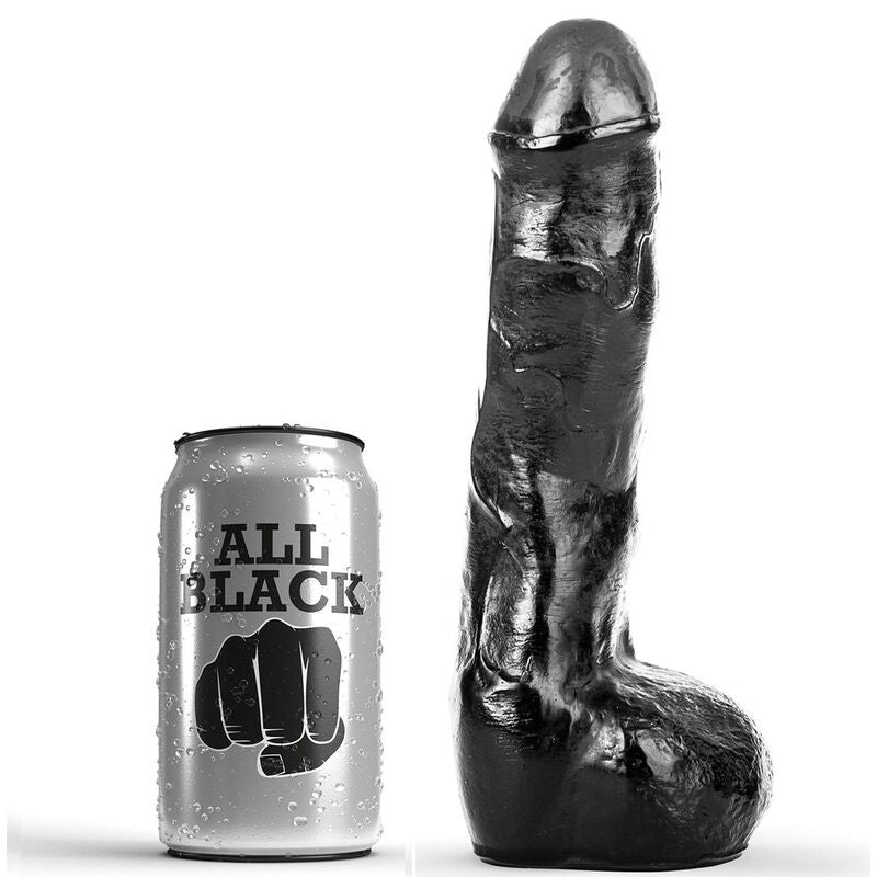 VOLLEDIG ZWART - PENIS REALISTISCH ANAAL 20 CM