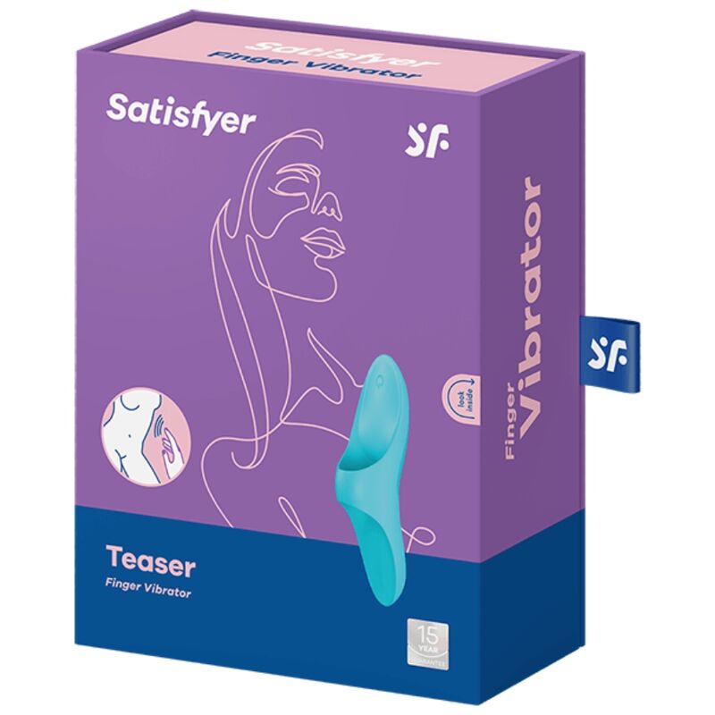 SATISFYER - TEASER FINGER VIBRATOR BLAUW LICHT