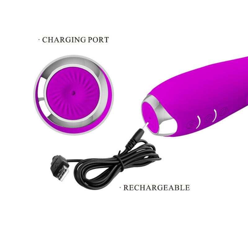 PRETTY LOVE - MOLLY VIBRATOR MET OPLAADBARE ROTATIE